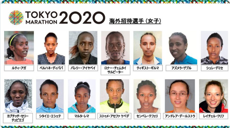 東京マラソン2020国外招待選手（女子）
